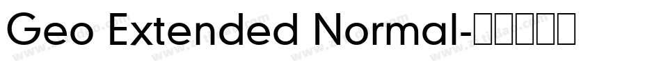 Geo Extended Normal字体转换